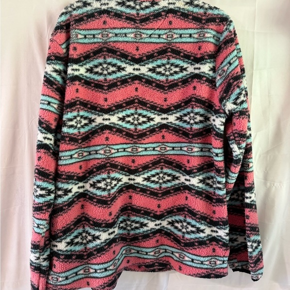 Heathmoor Pink and Black Patterned Zip-Up Sweater - Picture 4 of 8